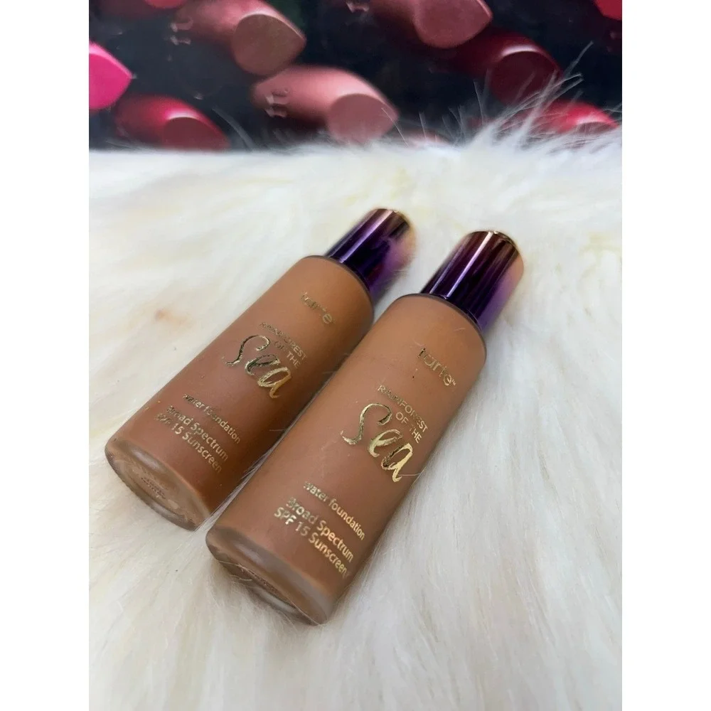 Lot of 2 tarte rainforest of the sea foundations deep honey